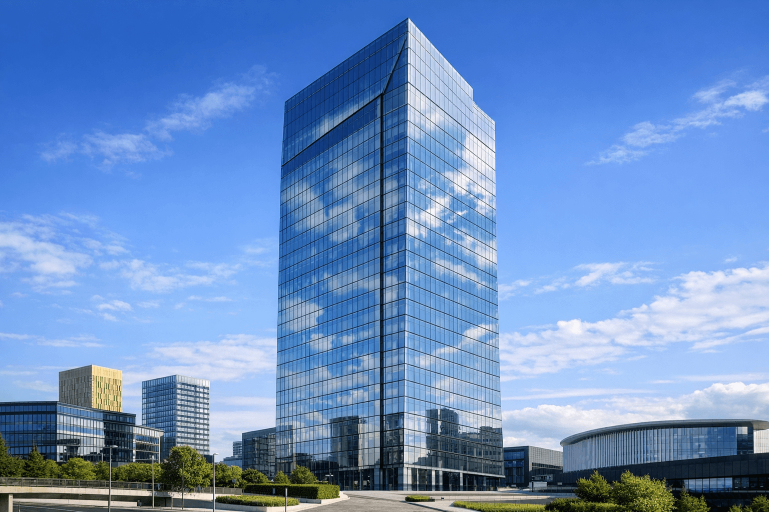 Luxembourg Kirchberg financial district modern office tower